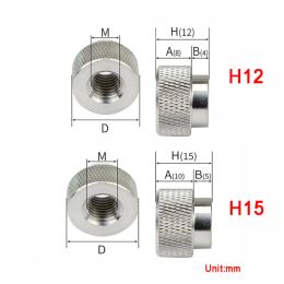 1Pcs Through Hole Nut Aluminium Alloy Knurled Thumb Nuts Thin/Tall Types Hand Grip Knob Step Nut M5 M6 M8 M10