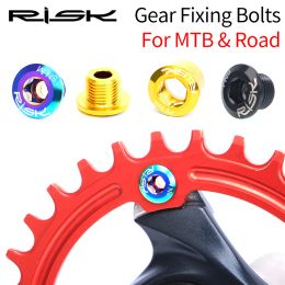 RISK Titanium Bicycle Chainring Bolts Nuts MTB Mountain Bike 104bcd Chainring Screws Road Bike BMX Gear Chainwheel Fixing Bolts