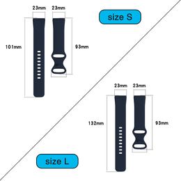 Silicone Strap For Fitbit Versa 3 & Sense Original Bands Soft Breathable Bracelet For Versa 4 Sense 2 Waterproof Watchband New