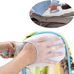 Hand-Held Mini Ironing Pad T-shirts Sleeve Ironing Board Holder Durable for Clothes Garment Anti Steam Gloves