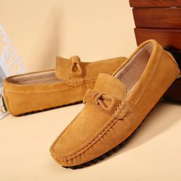 Casual Shoes TOGEE See High Quality Mens Loafers Fashion Suede Leather Outdoor Classic Slip On Soft Driving Moccasins Peas