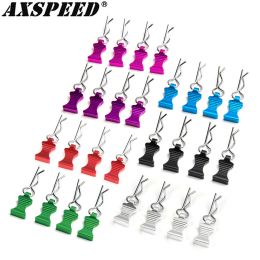 AXSPEED 4PCS Metal Car Shell Fixed Body Clip with Tab for 1/5 1/8 1/10 1/12 Axial Capra Yeti SCX10 RC Model Car Parts