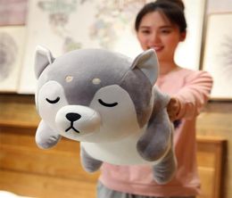 Huge 3575CM Cute Corgi Shiba Inu Dog Plush Toys Kawaii Lying Husky Pillow Stuffed Soft Animal Dolls Children Baby Gift 2206018277737