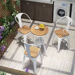 modern Outdoor Balcony Small Table and Chair Set Leisure Table Garden Dinning Table Set Household Waterproof Outdoor Furniture Z