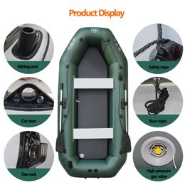 Professional Inflatable Boat Raft with Air deck Set 0.7mm PVC Dinghy Boat Fishing Boat Tear-Resistant Foldable Drifting Boat