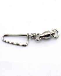 10pcslot Stainless Steel Ball Bearing Fishing Swivels Snap Size 05 Rolling Sea Fishing Swivels Snaps Connector4539615