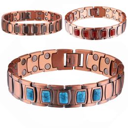 Pure Solid Copper Bracelet Arthritis Joint Lymph Detox 3500 Gauss Effective Magnetic Therapy Bangle Carpal Tunnel Relief Pain