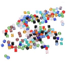 Loose Gemstones Glass Square Cube Shimmer 4 4mm Mix Colour Crystal Beads Synthetic For Bracelets