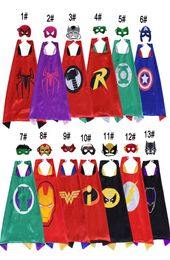 Superhero Capes for Kids Heroes Reversible Satin Capes and Masks for Dress Up Costumes 27in Double Layer Cartoon Cosplay Children 8645718