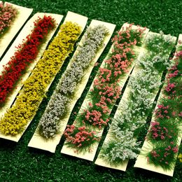 Mini Flower Cluster Grass Static Scenery Model DIY Miniature Garden Landscape Decor Durable Grass Sand Table Building Layout