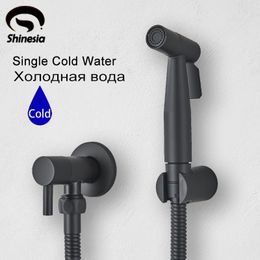 Shinesia Portable Toilet Bidet Toilet Sprayer Hygienic Shower Faucet Single Cold Water Mixer Tap Muslim Shower Toilet