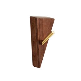 Triangle Hooks Wood Punch Free Multipurpose Wall Rack Holder Coat Clothes Towel Hook for Door Entryway Purse Living Room Home