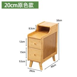 Bamboo Bedside Tea Table Creative Side Storage Cabinet Perfect for Bedroom Comfort and Living Room Elegance