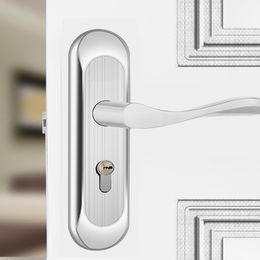 Mute Bedroom Wooden Door Handle Lock With Keys Security Entrance Outdoor Handle Lock Anti-Theft Knobs For Interior Home