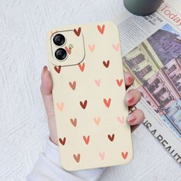 For Samsung Galaxy A04E A04 M04 Case Love Heart Flower Silicone Back Cover Cases For SamsungA04E A 04E 04 M 04 Funda Coque Capa