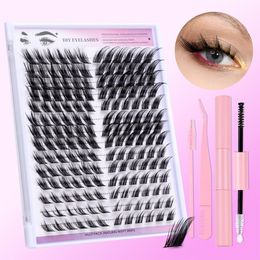 Wholesale Multipack natural wispy DIY Eyelashes 168 Clusters 12mm-18mm Mix legngth lash extentions Ul tralarge package For Any occasion