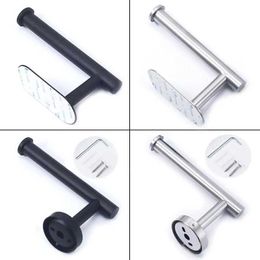 Toilet Paper Holders Self-Adhesive Stainless Steel Toilet Roll Paper Towel Toilet wall Mount Holder Organisers Punch-Free Rack Tissue Accessories M20 240410