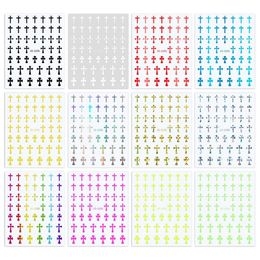 Women Nail Art Sticker New Hot INS Style 12 Colours Cross Solid Colour Nail Decals Nail DIY Decoration