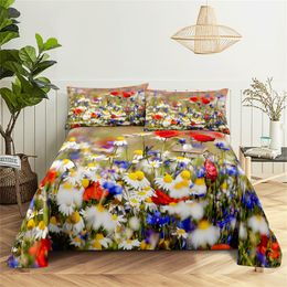 Natural Scenery Queen Sheet Set Girl, Lovers Room Bedding Set Bed Sheets and Pillowcases Bedding Flat Sheet Bed Sheet Set