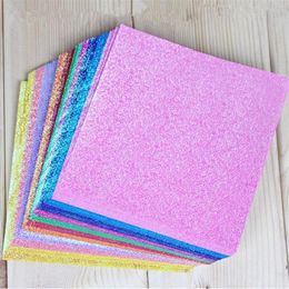 12 Sheets Kids Origami Paper Hand Craft Sheets Foam Board Adhesive Foam Sheets Shiny Paper Glitter Origami Paper Kit Child