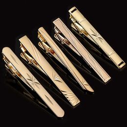 Tie Clips Men Tie Clip Business Classic Gold Chain Tie Clip For Necktie Bar Pin Wedding Business Men Shirts Personalised Accessories Gifts Y240411