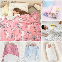 Blankets Swaddling 70x100 cm muslin childrens blanket soft warm throw solid color muslin swaddle blanket newborn throw blanket beanie blanket Y240411