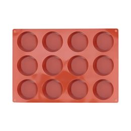 Silicone Cookie Moulds 6/12 Holes Heat Resistance Cylinder Chocolate Cover Cookie Mould For Muffin Cupcake Pudding Mould