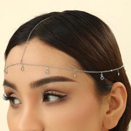 Hair Clips Chandler Blue Micro Inlaid Crystal Headband Simple Jewellery Birthday Party Gifts For Women