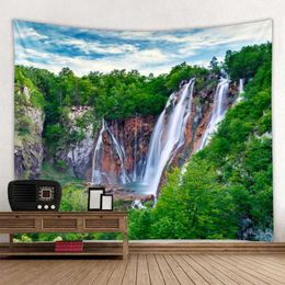 landscape natural Tapestries tapestry wall Beautiful hanging beach picnic rug camping tent sleeping pad home decoration bed sheet R0411