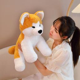 Lifelike Akita Dog Plush Toy Stuffed Kawaii Shiba Inu Dog Soft Pillow Dolls Toys For Kids Boys Girls Gift Decor 35/45cm