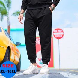 Men's Pants 10XL Oversized Black Casual Men Baggy Plus Size Sweatpants Korean Loose Trousers 8XL 9XL Clothing Streetwear