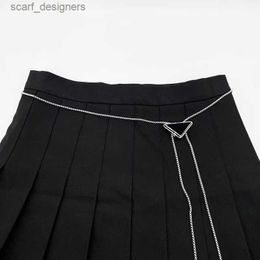 Belts Designer Belt for Women P waist chain Inverted triangular strap Ceinture Fashion mens Necklace Adjustable Chains belts Matching Skirt jeans Y240411