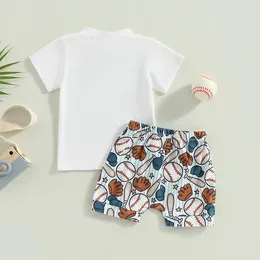 Clothing Sets Toddler Baby Boy Baseball Outfits Letters Print T Shirt Top Shorts Set Casual Game Day Clothes