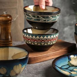 Bowls Glaze Kiln Tableware Ceramic Bowl Household Rice Personal Special Beautiful Set