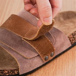 Cork Slippers Men New Summer Casual Soft Beach Slides Couple Women Sandals Students Holiday Outdoor Comfy Flats Shoes Plus 36-45