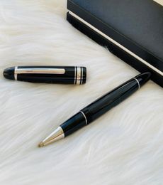 GIFTPEN High Quality 149 Luxury pens Silver gold rosegold Clip black resin Ink pen Ballpoint Pens for writing6314091