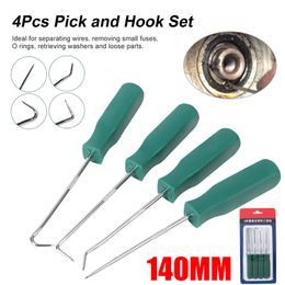 New 4Pcs 140mm Oil Seal Screwdrivers Set Car Auto Vehicle Pick Hooks For Garages General-Plumbers Mechanics Workshop Car Tools