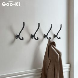 Antique Firm Hangers Hook Zinc Alloy Wall Hooks Bathroom Towel Holder Hook Gold Cloakroom Cloth Hanging Hooks for Porch Bedroom