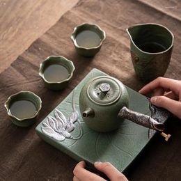 Teaware Sets 6pcs Ceramic Tea Set Porcelain Service Travel Cup Chinese Handmade Ceremony Juego De Te 5