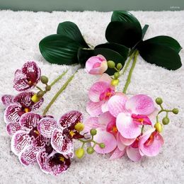 Decorative Flowers Artificial Orchids Silk Fake Green Plant Festival Party Decoration Simulation Flower Purple White Butterfly Orchid