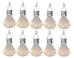 10X Solar Light Bulbs Outdoor Waterproof Garden Camping Hanging LED Light Lamp Bulb Globe Hanging Lights for Home Yard Christmas H2642751