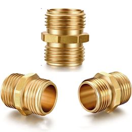 Brass Hex Nipple Coupler Fittings Male Thread Adapter Connector Reducing Joint 1/8 1/4 3/8 1/2 BSP Water Oil Gas Pipe fitting