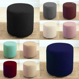 Chair Covers Round Shape Footstool Cover Seat Covering Cushion Elastic Creative Dust-proof Living Room