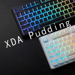 Accessories XDA Profile Pudding Keycaps Set, PBT Double Shot Translucent for ISO & ANSI Layout 60/65/68/75/87/98/104 Mechanical Keyboard