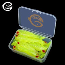 QXO 10/20Pcs 5/7CM Silicone Soft Lure Artificial Bait Boxed Goods For Sea Fishing Accessories Floating Swimbait Equipment