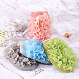 Bath Gloves Strong Mud Rub Back Double-Sided Bath Ball Gloves Sponge Bath Flower Scrub Body Cleaner Bath Sponges