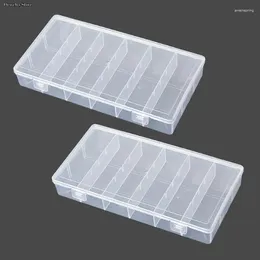 Jewellery Pouches Transparent Fruit Fork Storage Box Organiser Plastic Case Adjustable Container For Kids Display