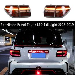 Rear Lamp For Nissan Patrol Tourle LED Tail Light 08-19 Car Styling Streamer Turn Signal Indicator Taillights Assembly Brake Reverse Lights