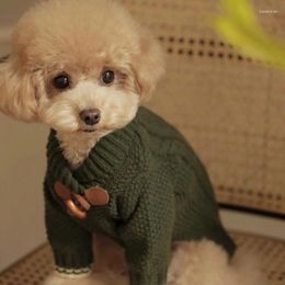 Dog Apparel Pet Clothes Autumn Winter Medium Small Knitted Wool Sweater Warm Coat Kitten Puppy Fashion Cardigan Chihuahua Yorkshire Pug