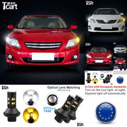 for Toyota Corolla E120 2006 2007 2008 2009 2010 2011 2012 Car Led Drl Daytime Running Light Turn Signal 7440 T20 Accessories